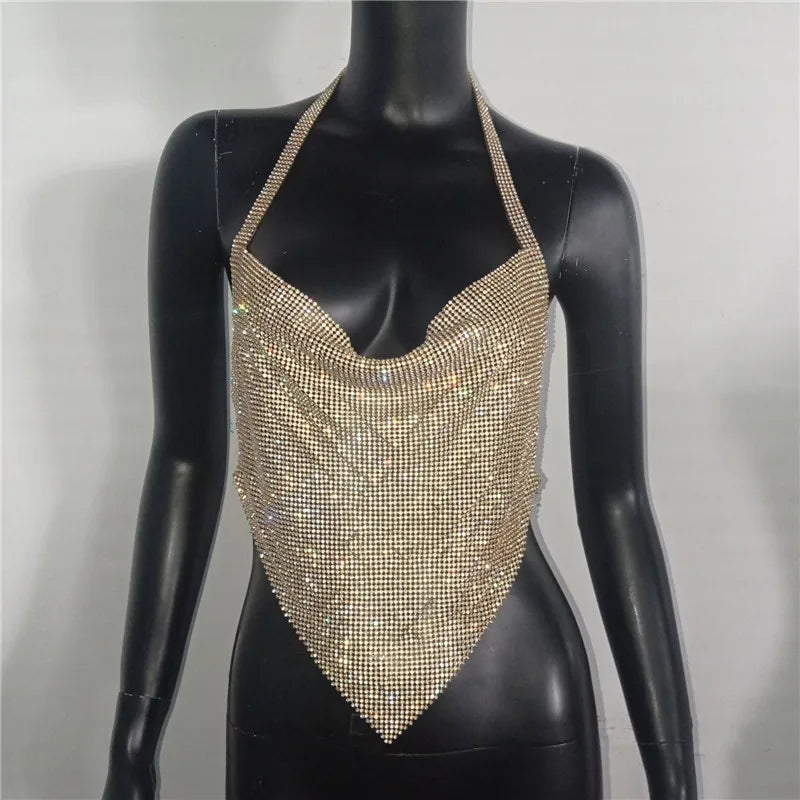 V-Neck Backless Crop Top