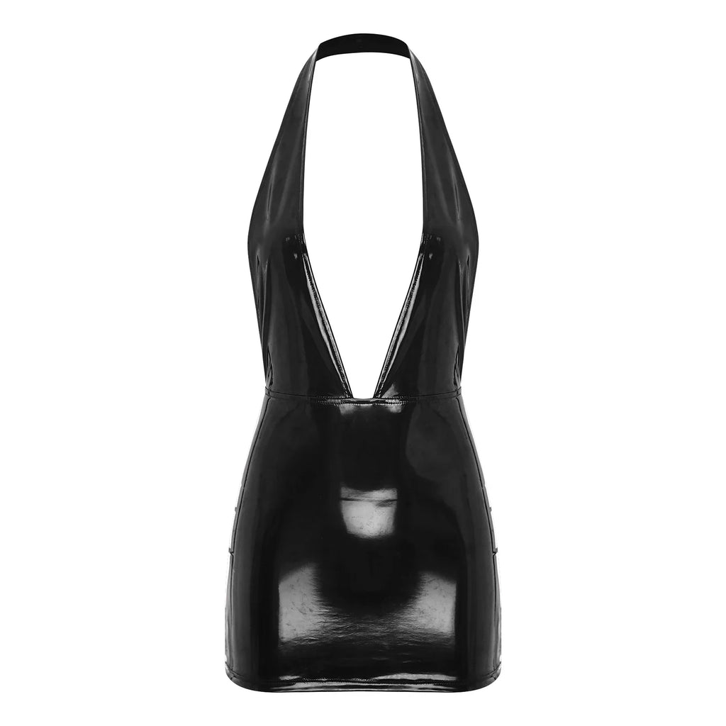 Women's Glossy Bodycon Dress
