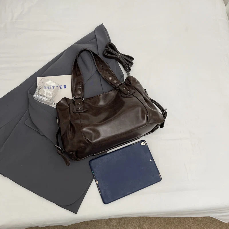 Women’s Retro PU Tote Bag