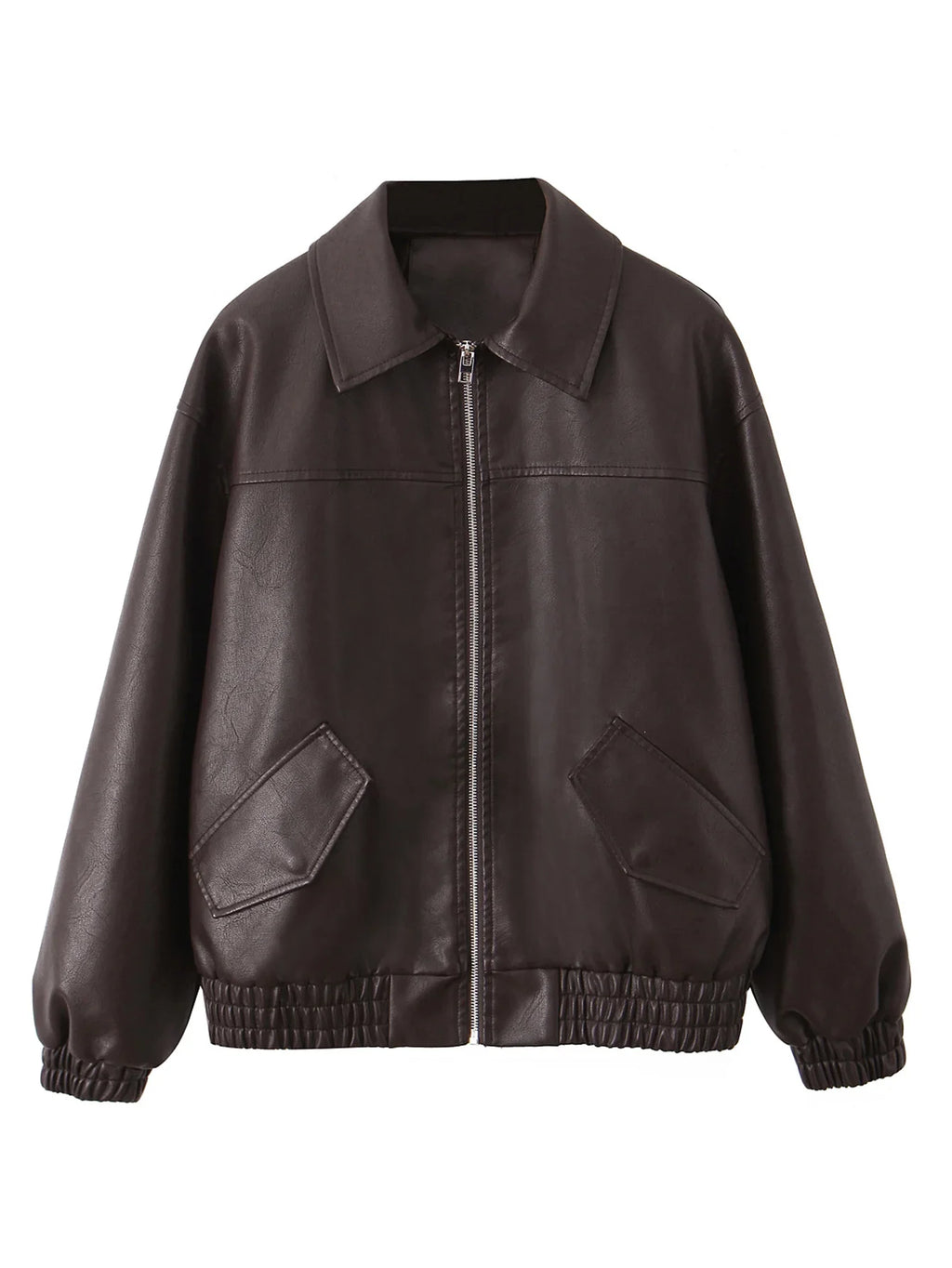 Retro Moto Faux Leather Jacket