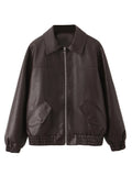 Retro Moto Faux Leather Jacket